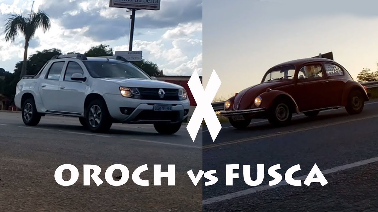 Testamos a Oroch e o Fusca na estrada